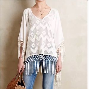 Anthropologie Lilka Fringe Poncho